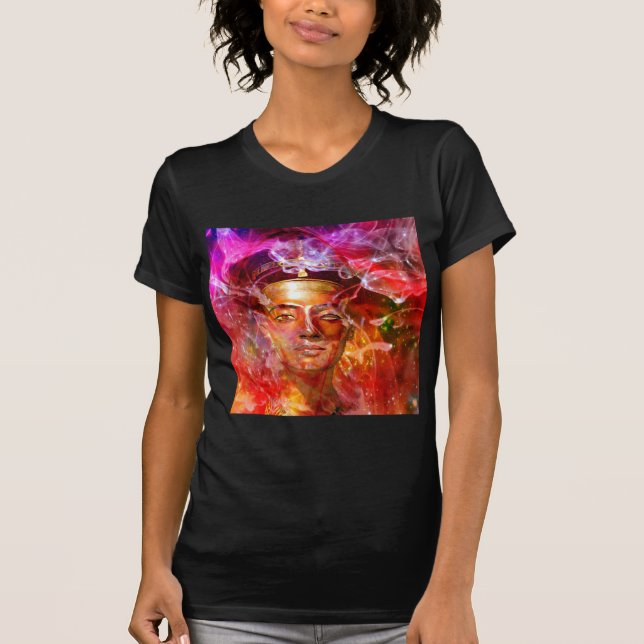 Nefertiti Egyptian drottning T Shirt (Framsida)