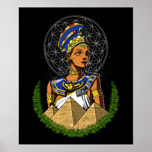 Nefertiti Egyptian Queen Goddes Mythology Poster
