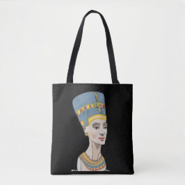 Nefertiti Färgrik Porträtt Tygkasse