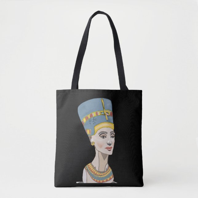 Nefertiti Färgrik Porträtt Tygkasse (Framsida)