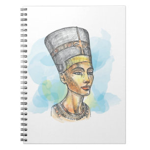 Nefertiti Illustration - bärbar dator Anteckningsbok