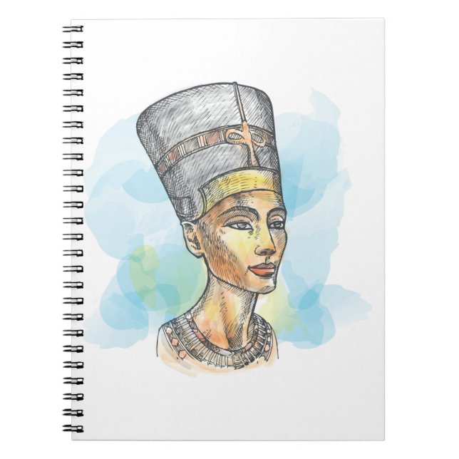 Nefertiti Illustration - bärbar dator Anteckningsbok (Framsidan)
