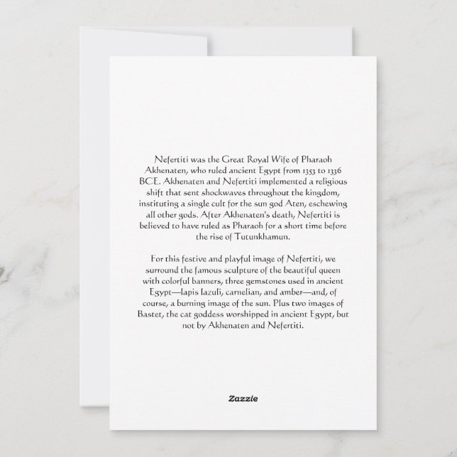 Nefertiti Julkort (Baksida)