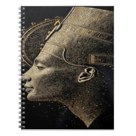 Nefertiti Modern Silhuett Linje Konst Anteckningsbok