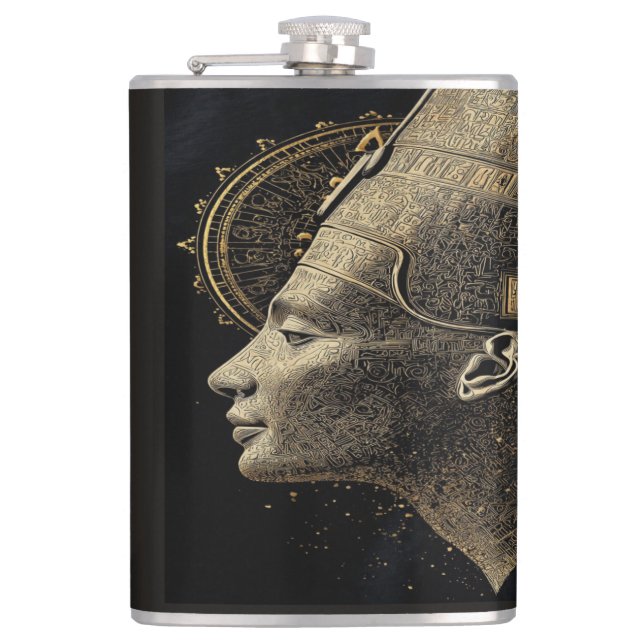 Nefertiti Modern Silhuett Linje Konst  Fickplunta (Framsidan)
