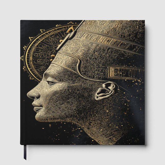 Nefertiti Modern Silhuett Linje Konst  Gästböcker (Framsida)