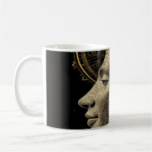 Nefertiti Modern Silhuett Linje Konst