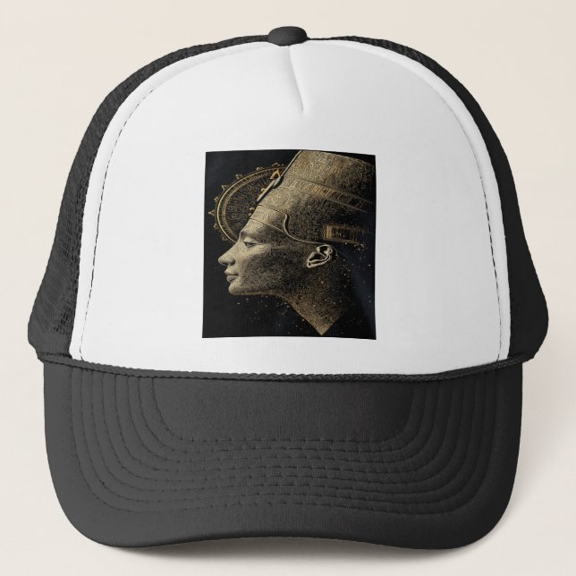 Nefertiti Modern Silhuett Linje Konst Keps (Framsida)