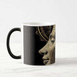 Nefertiti Modern Silhuett Linje Konst Magisk Mugg