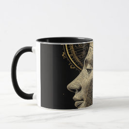 Nefertiti Modern Silhuett Linje Konst Mugg