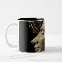 Nefertiti Modern Silhuett Linje Konst