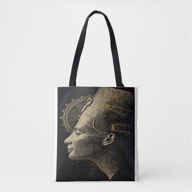 Nefertiti Modern Silhuett Linje Konst Tygkasse (Framsida)