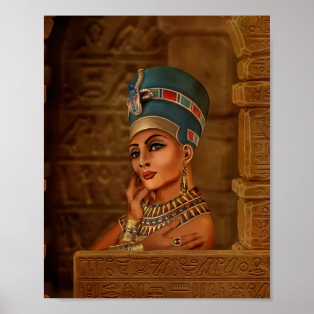 Nefertiti - Neferneferuaten Egyptian Queen Poster (Framsidan)