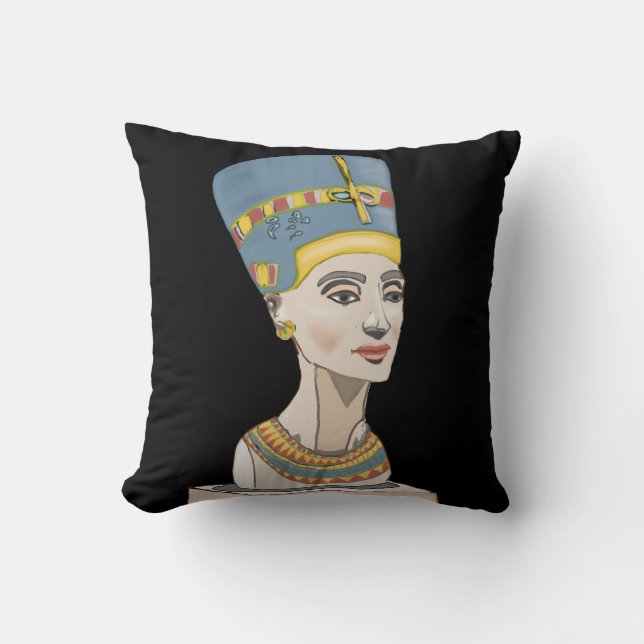 Nefertiti och Cartouche Kudde (Framsida)