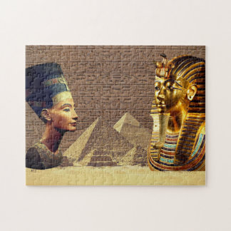 Nefertiti och Tutankhamun Ancient Royalty Pussel