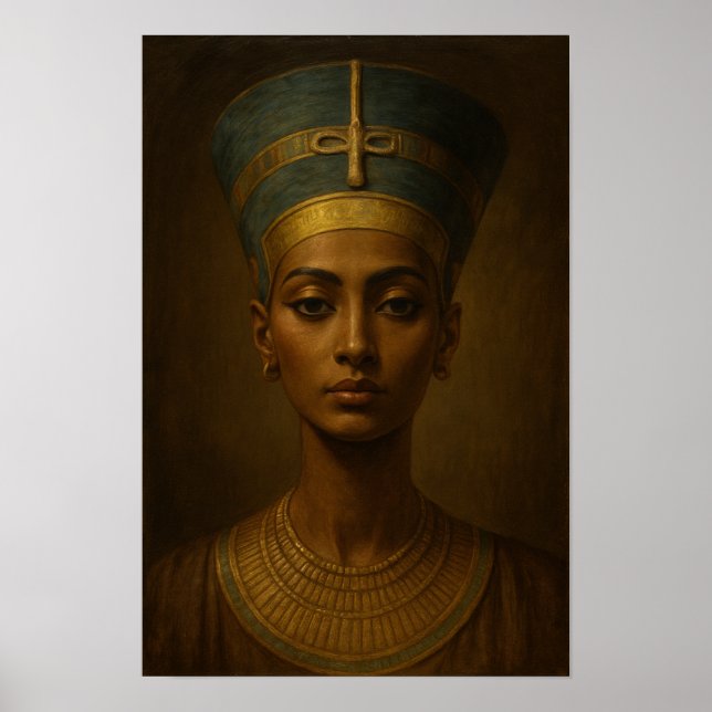 Nefertiti Portrait Painting Poster (Framsidan)