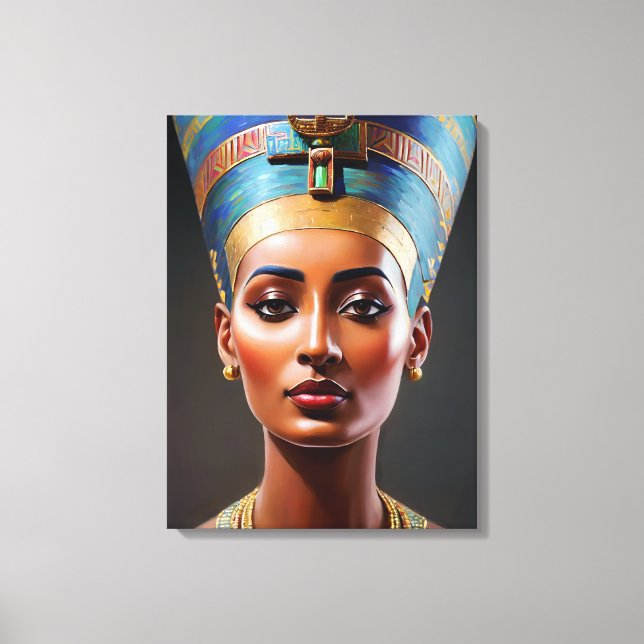 Nefertiti Porträtt Original Art Canvastryck (Framsida)