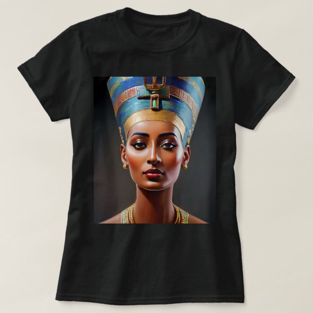 Nefertiti Porträtt Original Art T Shirt (Design framsida)