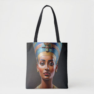 Nefertiti Porträtt Original Art Tygkasse