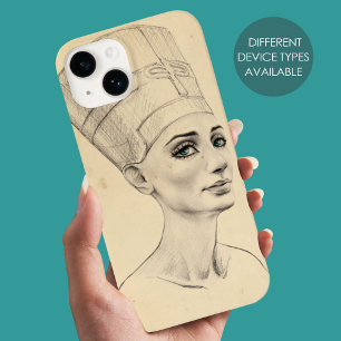 Nefertiti porträtt teckning Ancient Egypten papyru