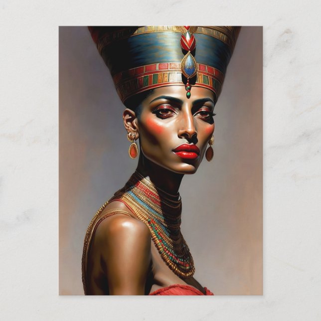 Nefertiti porträtt vykort (Framsida)