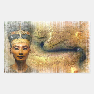 nefertiti rektangulärt klistermärke