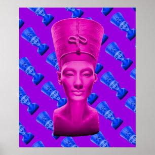 Nefertiti rosaaffisch poster