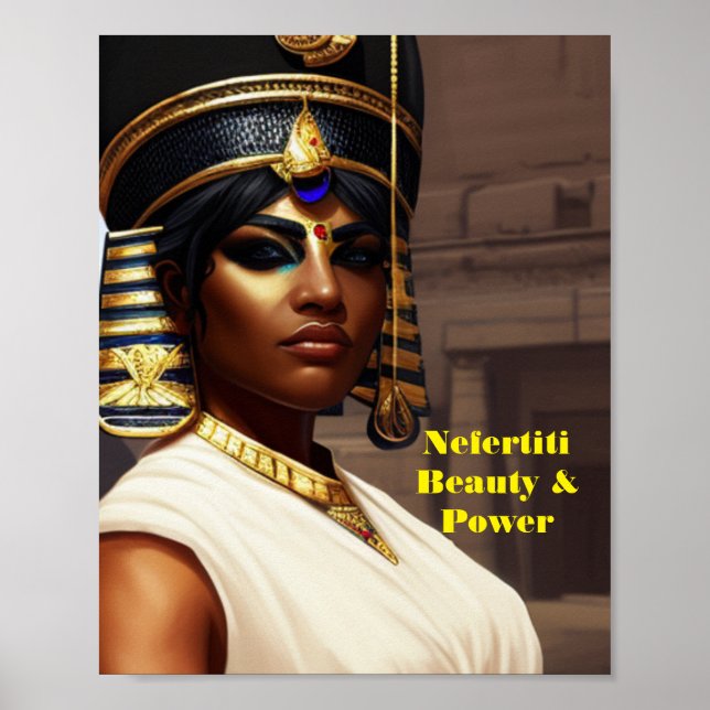 Nefertiti, skönhet och kraft poster (Framsidan)