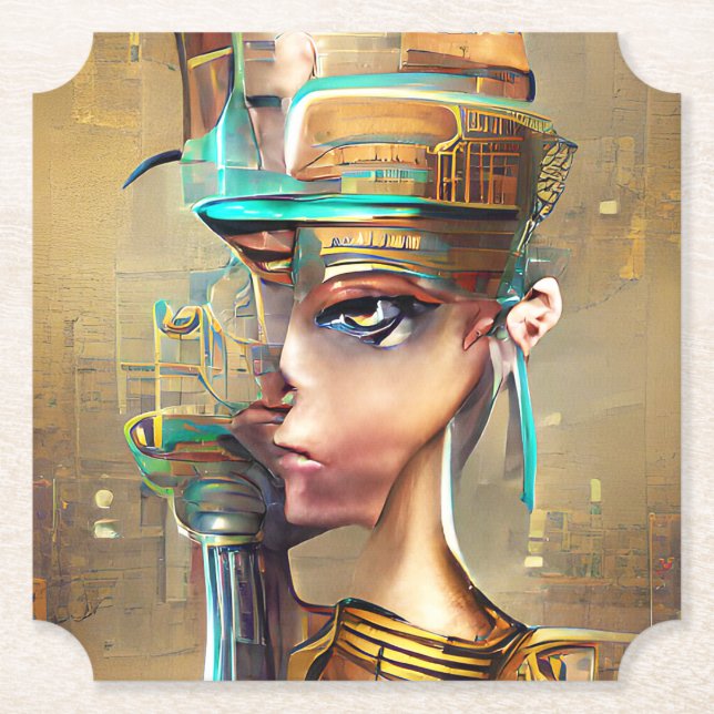 Nefertiti  underlägg papper (Framsida)