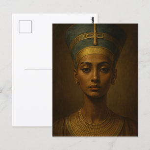 Nefertiti Vintage Art Style Vykort