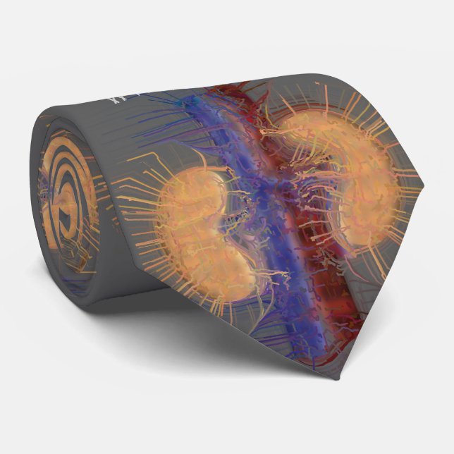 Nefrolog Tie Unique Artsy Kidney Design Grått Slips (Rullad)