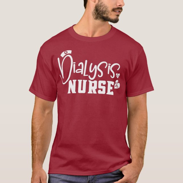 Nefrologi Dialys Nurse Renal Kidney RN T Shirt (Framsida)