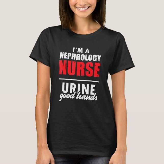 Nefrologi Nurse Händer Dialysis Nursing RN 1 T Shirt (Framsida)
