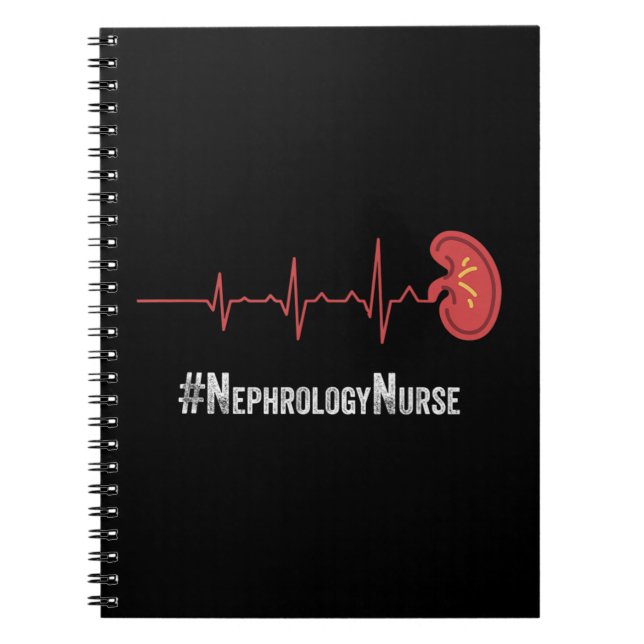 Nefrologi Nurse Heartslag Dialys Nursing RN Thi Anteckningsbok (Framsidan)