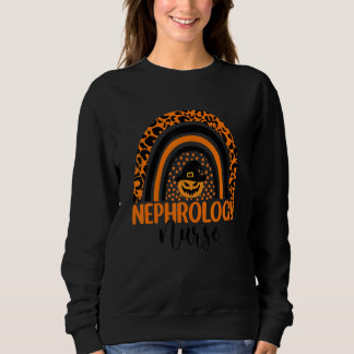 Nefrologi Nurse Leopard Rainbow Halloween Pumpkin T Shirt