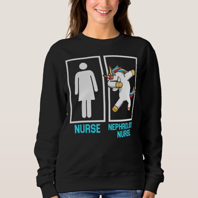 Nefrologi Nurse Unicorn Dialysis Nursing Rn T Shirt (Framsida)