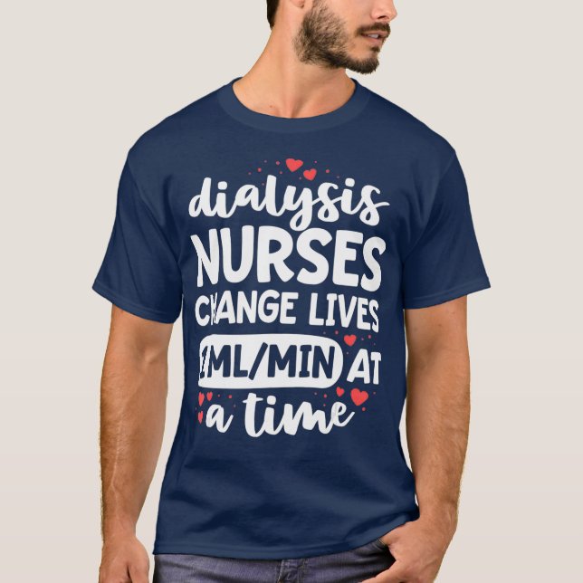 Nefrologi Nursing Dialysis Nurse Gifts for RN T Shirt (Framsida)
