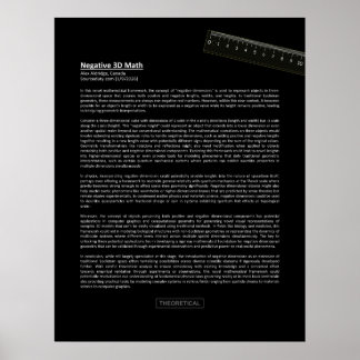 Negativ 3D-matematik Poster