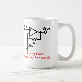 Negativ återkopplingskaffemugg kaffemugg