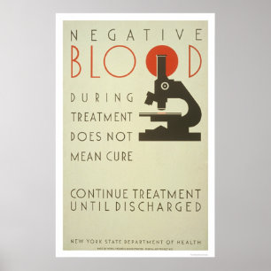 Negativ blodbehandling 1939 WPA Poster