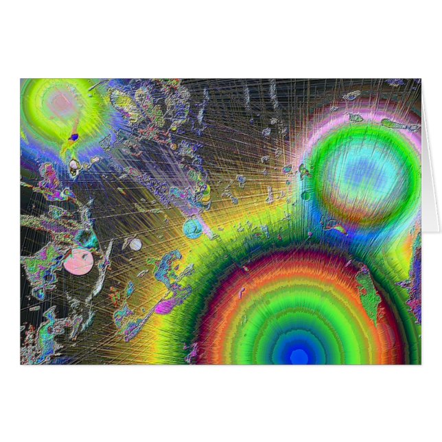 Negativ Enamel Sunburst Hälsningskort (Framsidan Horizontal)