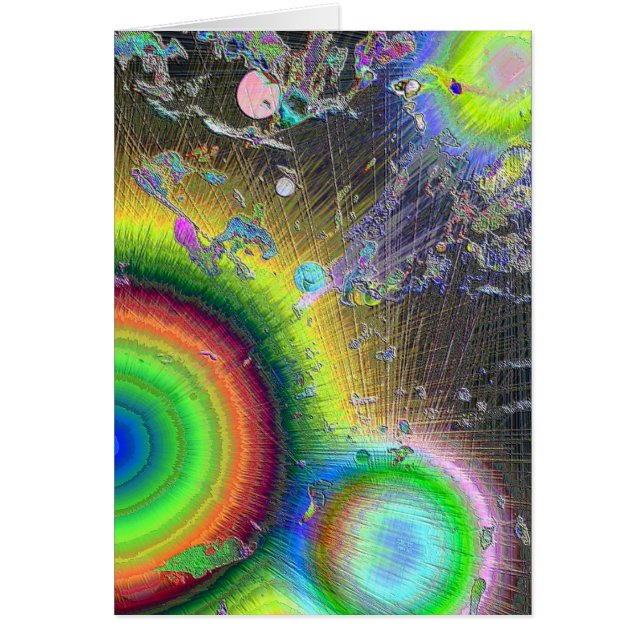 Negativ Enamel Sunburst Hälsningskort (Framsidan)