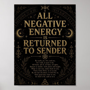Negativ Energi Återförs Till Avsändare Pagan Troll Poster