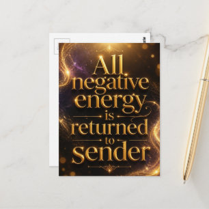 Negativ Energi Återförs Till Avsändaren Vykort