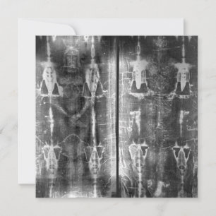 Negativ fotografering av Turinplaggans krucifixion Tack Kort