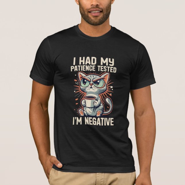 Negativ katt t shirt (Framsida)