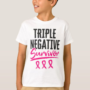 Negativ överlevande Tnbc Bröstcancer medvetenhet T Shirt