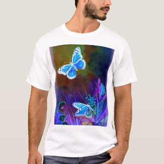 Negativa fjärilar tee shirt