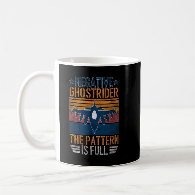Negativa Ghost Rider Mönster är Fullt Fighter Pilo Kaffemugg (Vänster)