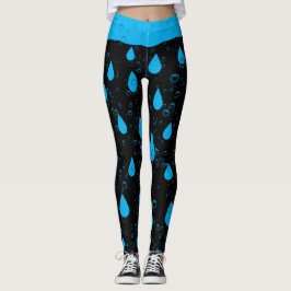 Negativa regndroppar leggings